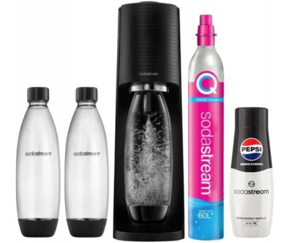 Wyposażenie kuchni SodaStream TERRA BLACK +2 BUTELKI+PEPSI